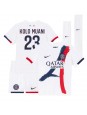 Paris Saint-Germain Randal Kolo Muani #23 Dječji Gostujuci Dres kompleti 2024-25 Kratak Rukavima (+ kratke hlače)